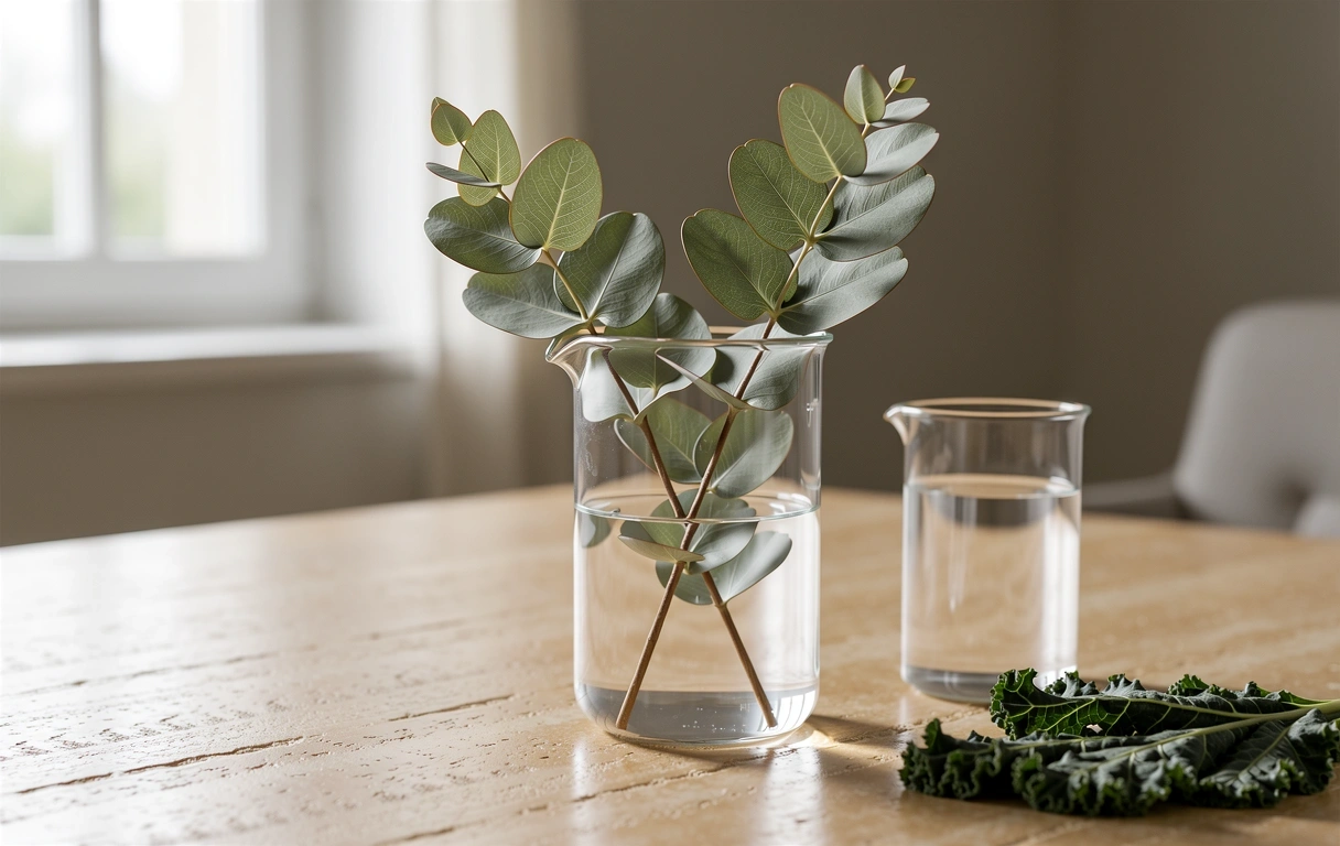 Botanical detail representing purity and transparency